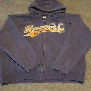 90s Hooters Zipper Hoodie Jacket (XL)